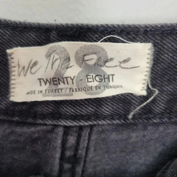 Free People We the Free‎ The Lasso High Waist Straight Leg Jeans Washed Black - Picture 7 of 9
